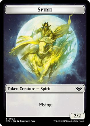 Spirit // Plot Double-Sided Token (OTJ-5 // 20) - Outlaws of Thunder Junction