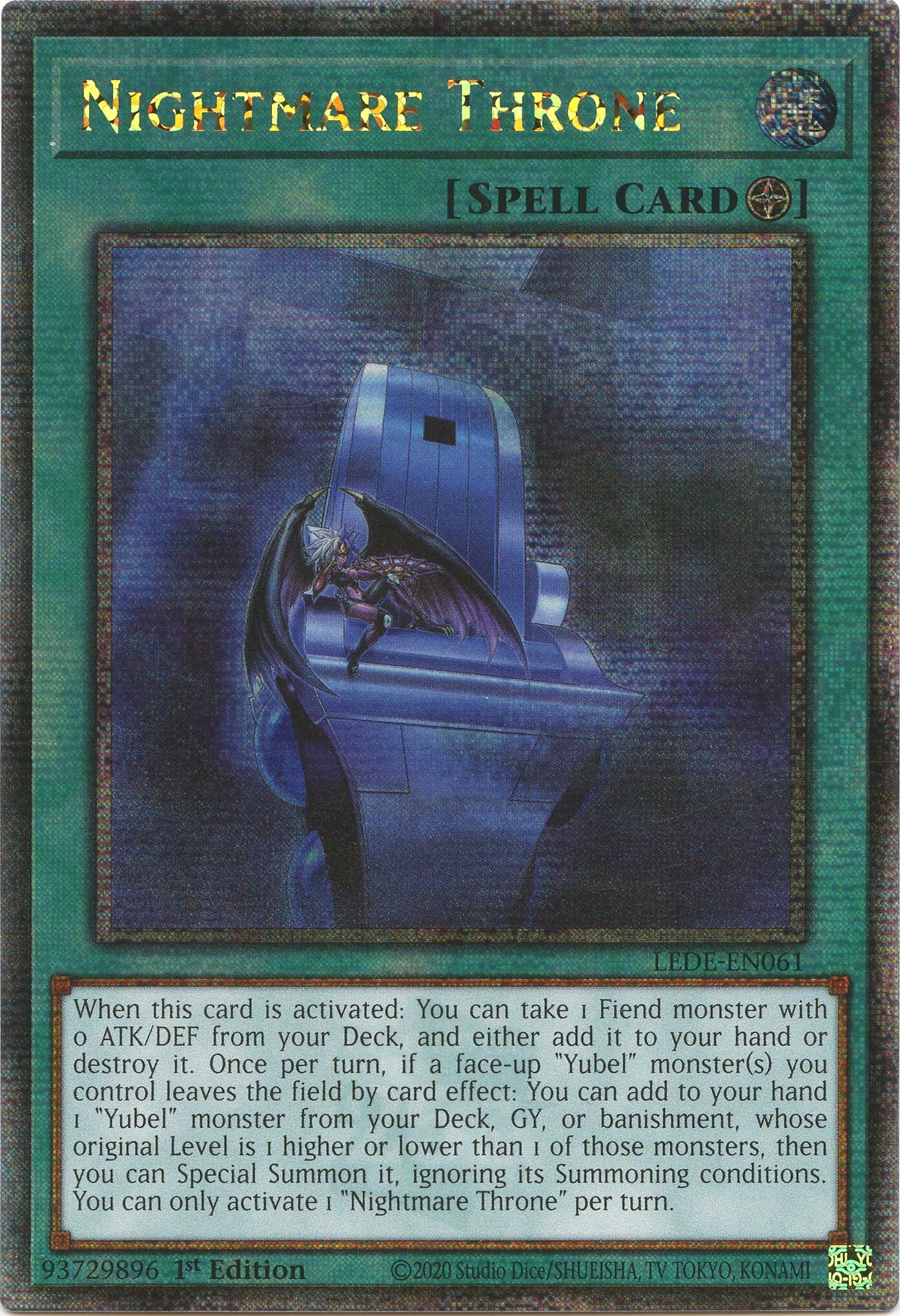 Nightmare Throne (Quarter Century Secret Rare) [LEDE-EN061] Quarter Century Secret Rare | The CG Realm