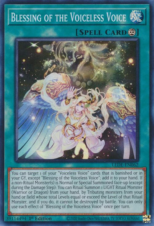 Blessing of the Voiceless Voice [LEDE-EN062] Super Rare | The CG Realm