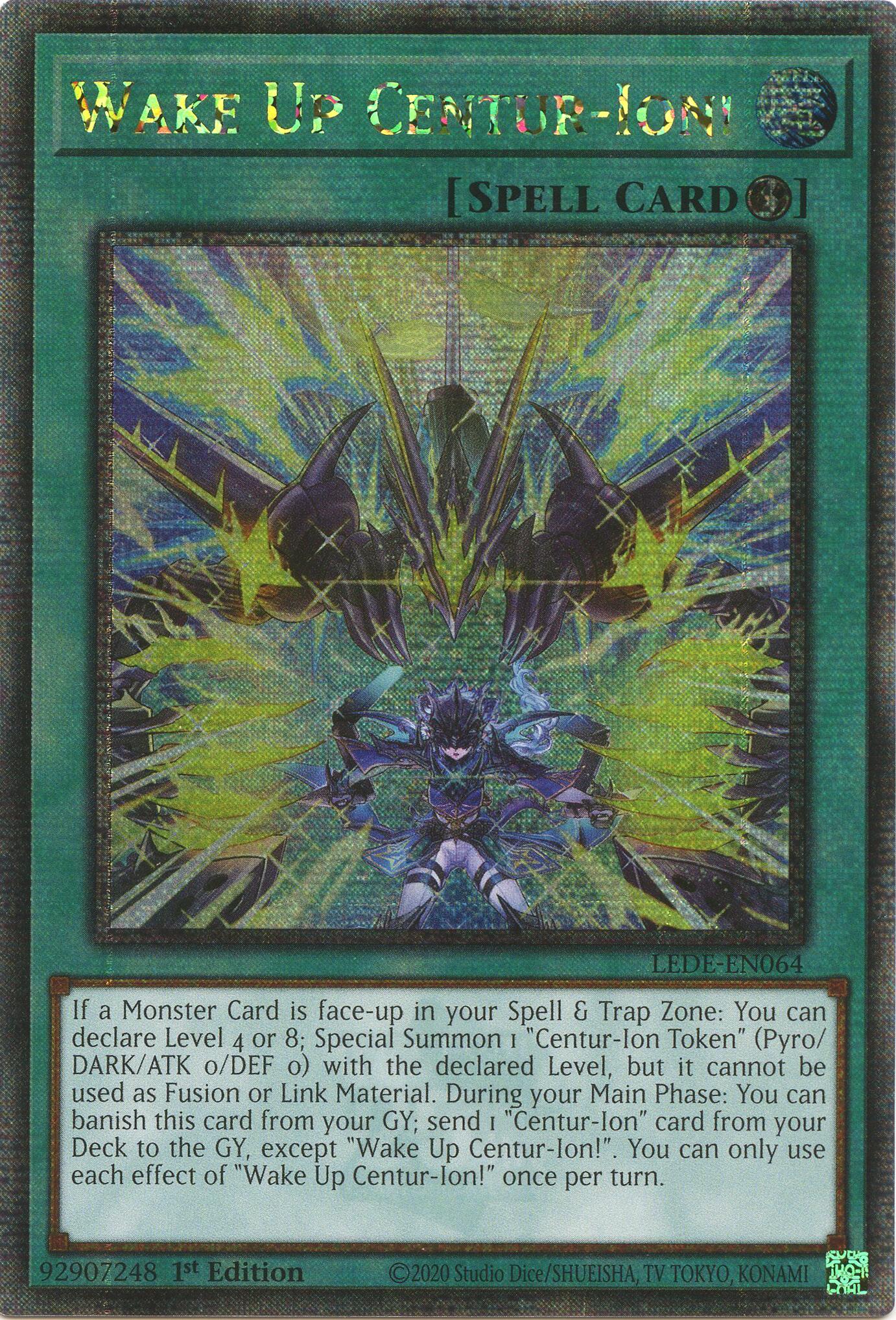 Wake Up Centur-Ion! (Quarter Century Secret Rare) [LEDE-EN064] Quarter Century Secret Rare | The CG Realm