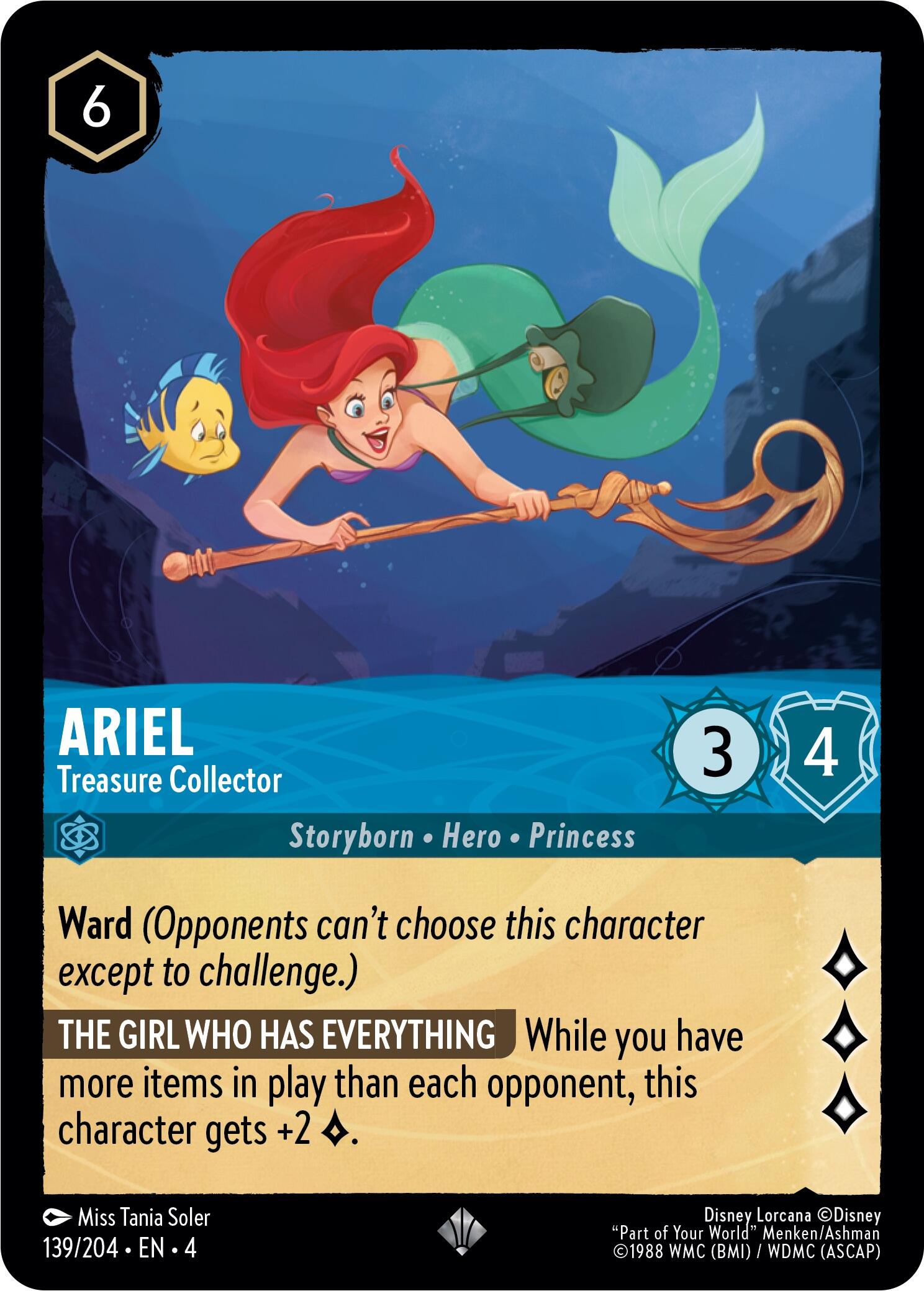 Ariel - Treasure Collector (139/204) [Ursula's Return] | The CG Realm