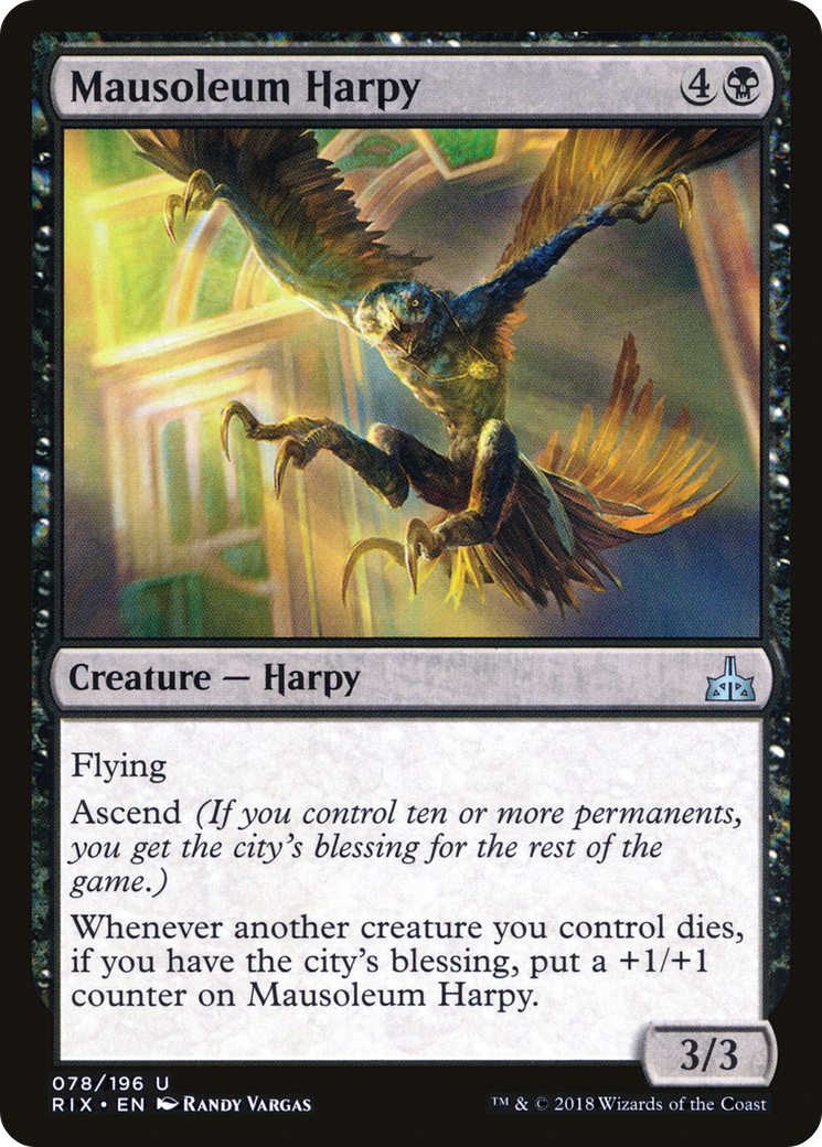 Mausoleum Harpy (RIX-078) - Rivals of Ixalan