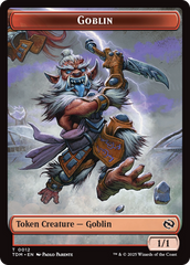 Goblin // Warrior Double-Sided Token [Tarkir: Dragonstorm Tokens] | The CG Realm