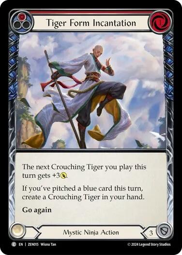 Tiger Form Incantation (Red) [ZEN015] (Part the Mistveil Zen Blitz Deck) | The CG Realm