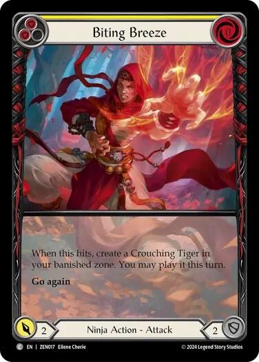 Biting Breeze (Yellow) [ZEN017] (Part the Mistveil Zen Blitz Deck) | The CG Realm