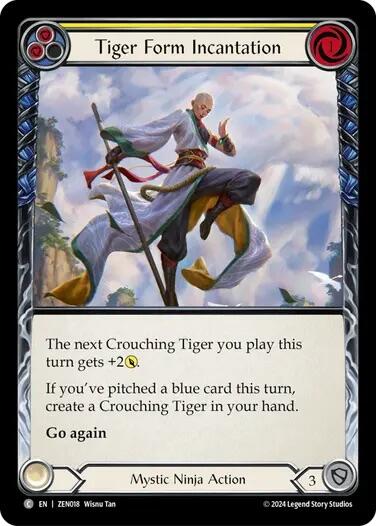 Tiger Form Incantation (Yellow) [ZEN018] (Part the Mistveil Zen Blitz Deck) | The CG Realm