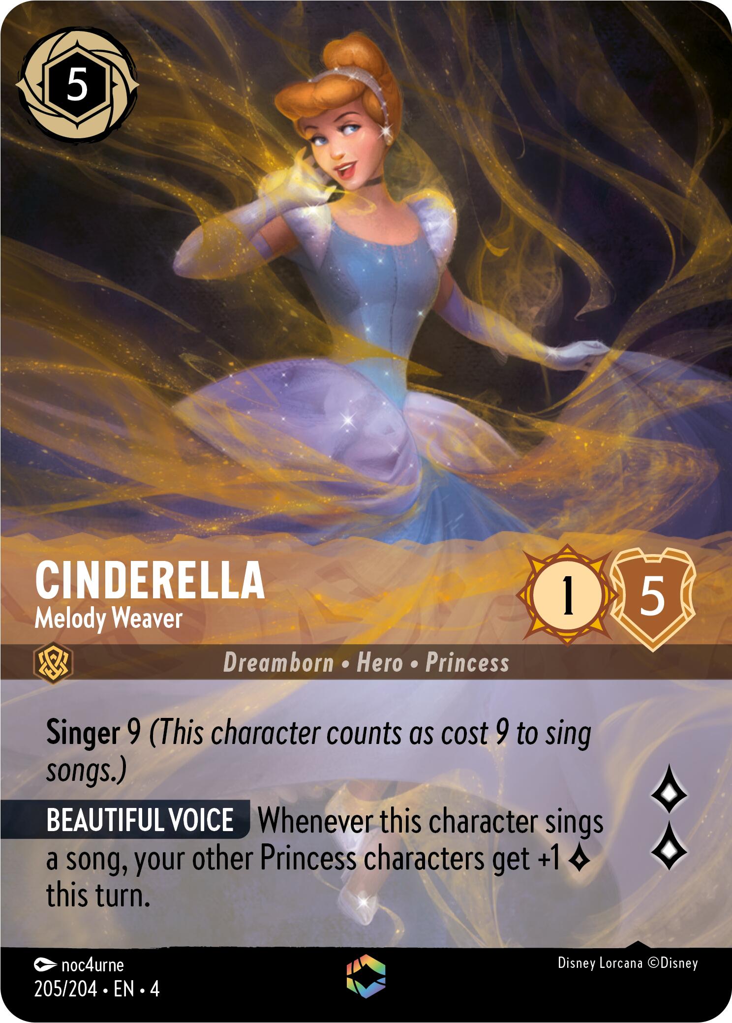Cinderella - Melody Weaver (Enchanted) (205/204) [Ursula's Return] | The CG Realm