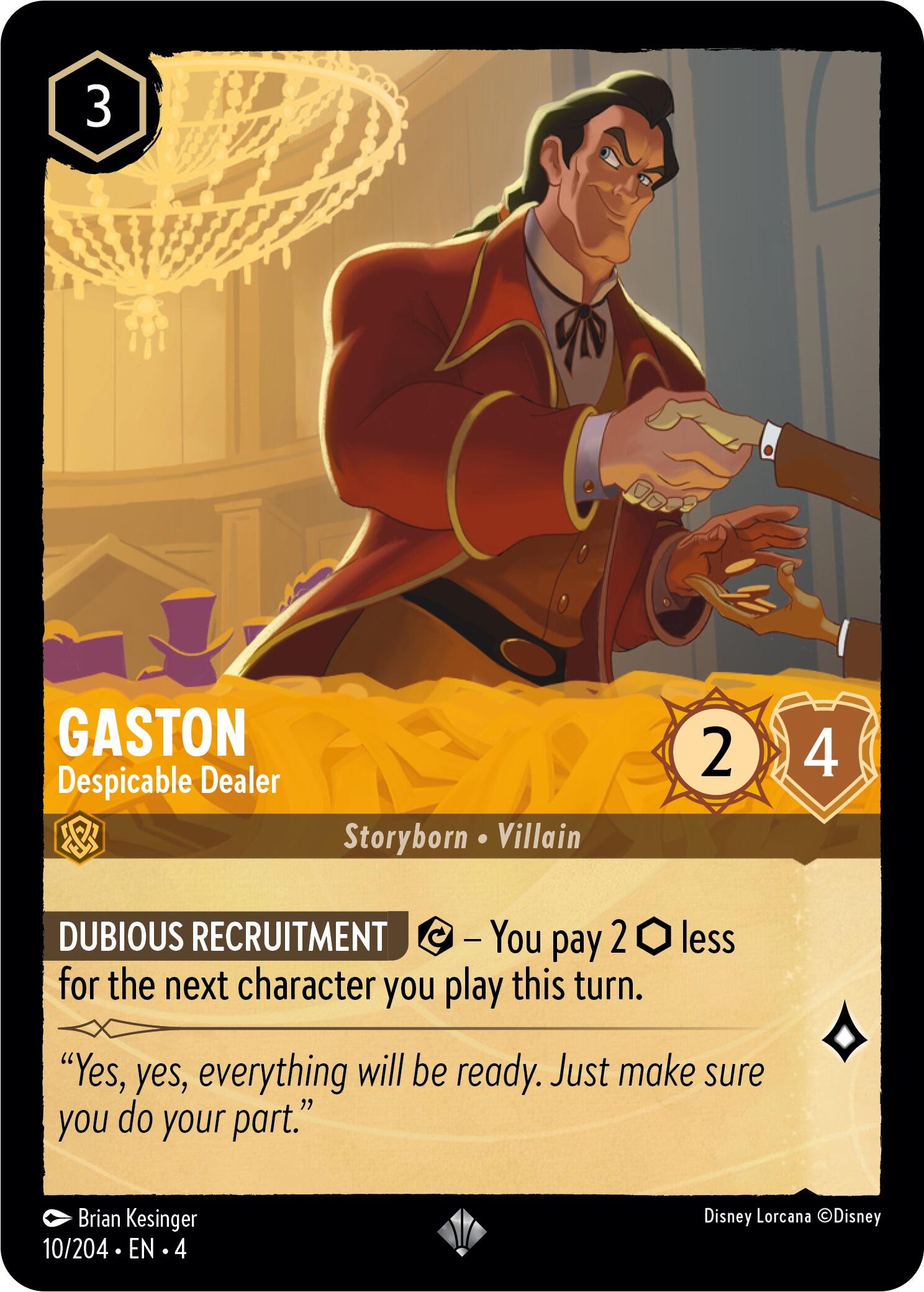 Gaston - Despicable Dealer (10/204) [Ursula's Return] | The CG Realm