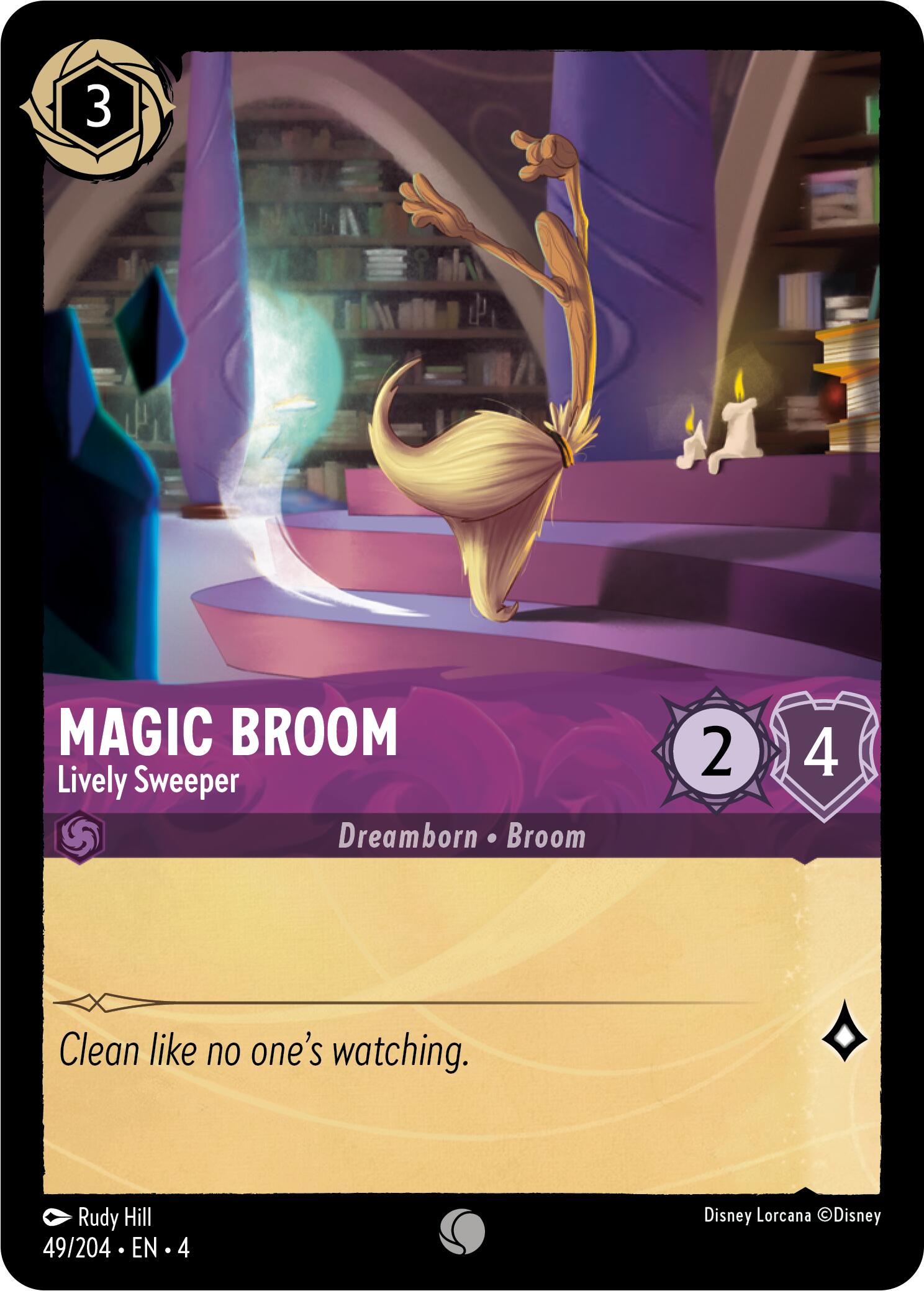 Magic Broom - Lively Sweeper (49/204) [Ursula's Return] | The CG Realm