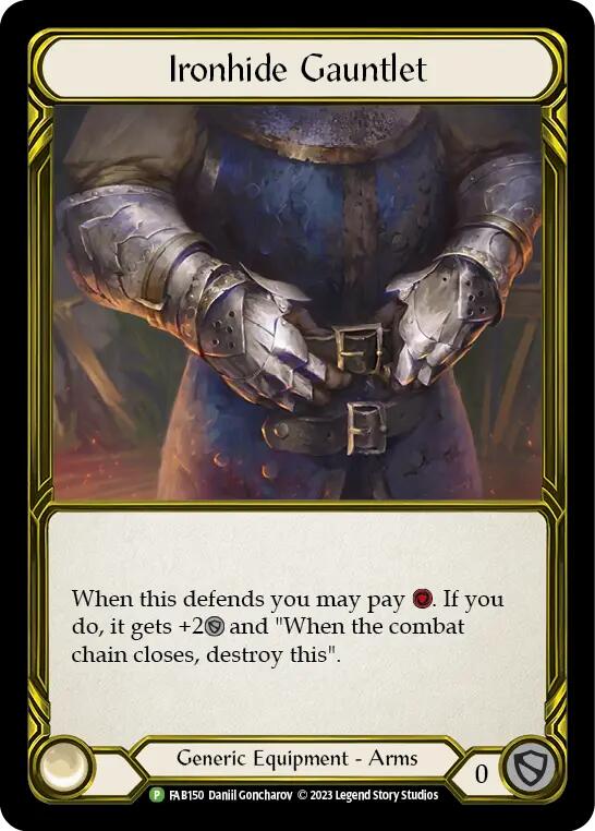 Ironhide Gauntlet (Golden) [FAB150] (Promo)  Cold Foil | The CG Realm