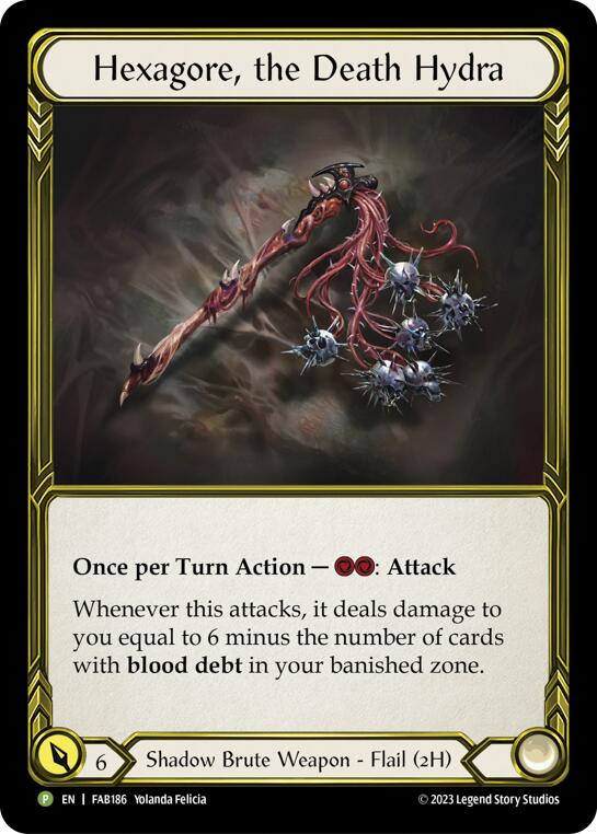 Hexagore, the Death Hydra (Golden) [FAB186] (Promo)  Cold Foil | The CG Realm