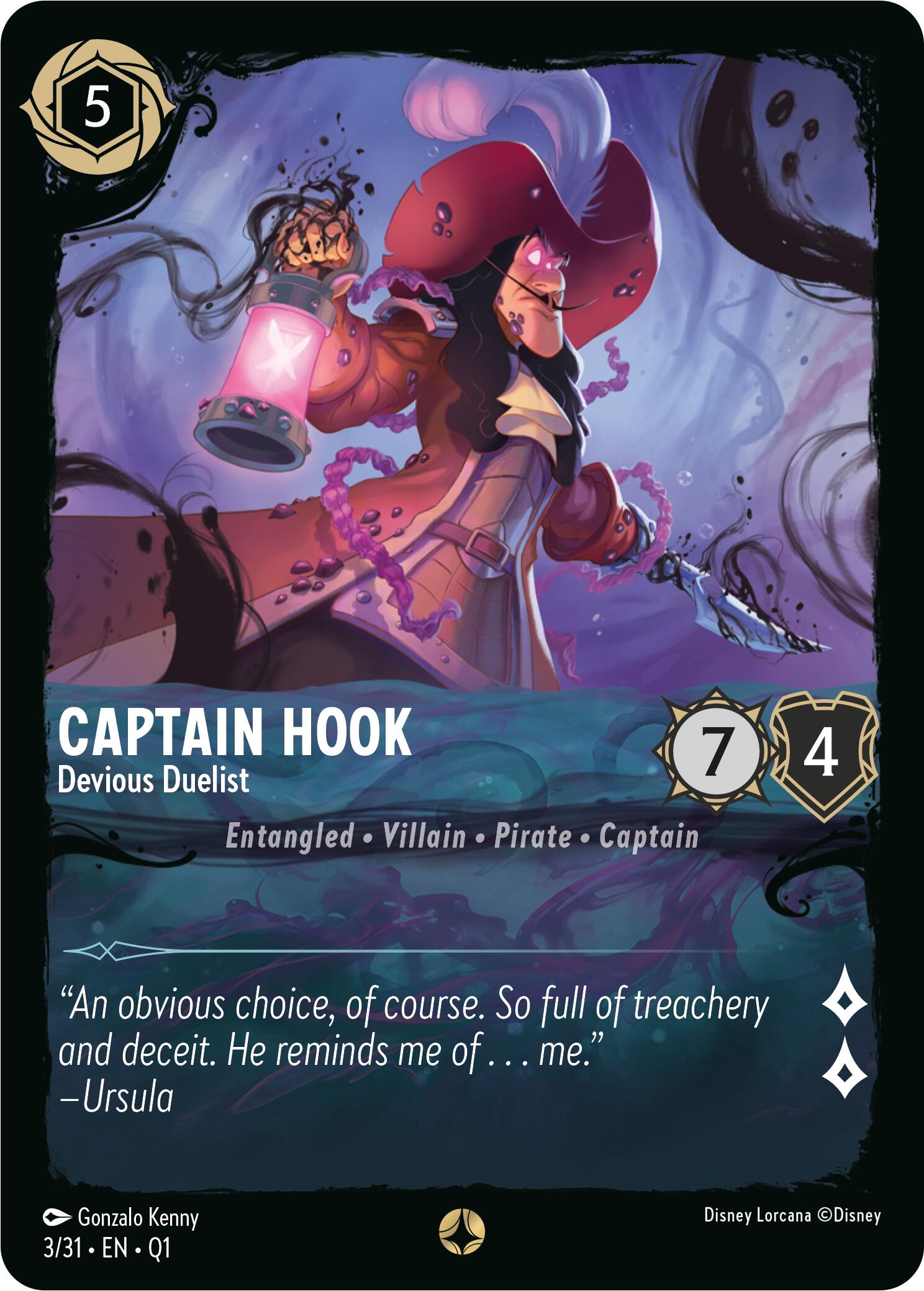 Captain Hook - Devious Duelist (3/31) [Illumineer's Quest: Deep Trouble] | The CG Realm