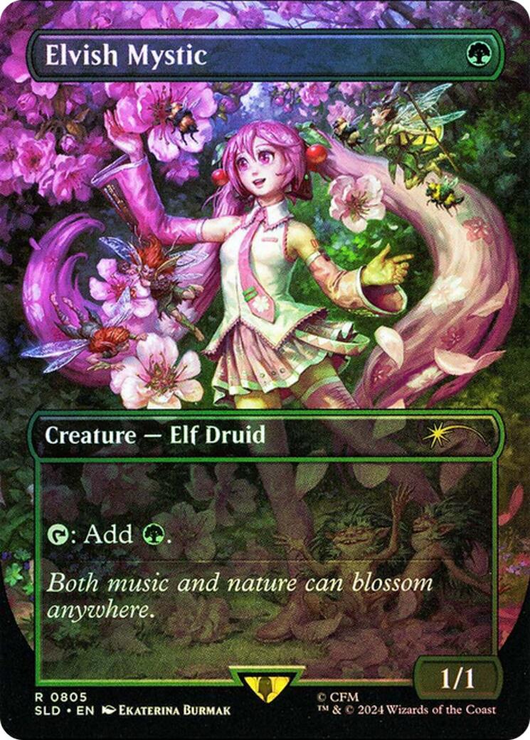 Elvish Mystic (0805 - Japanese Rainbow Foil) [Secret Lair Drop Series] | The CG Realm