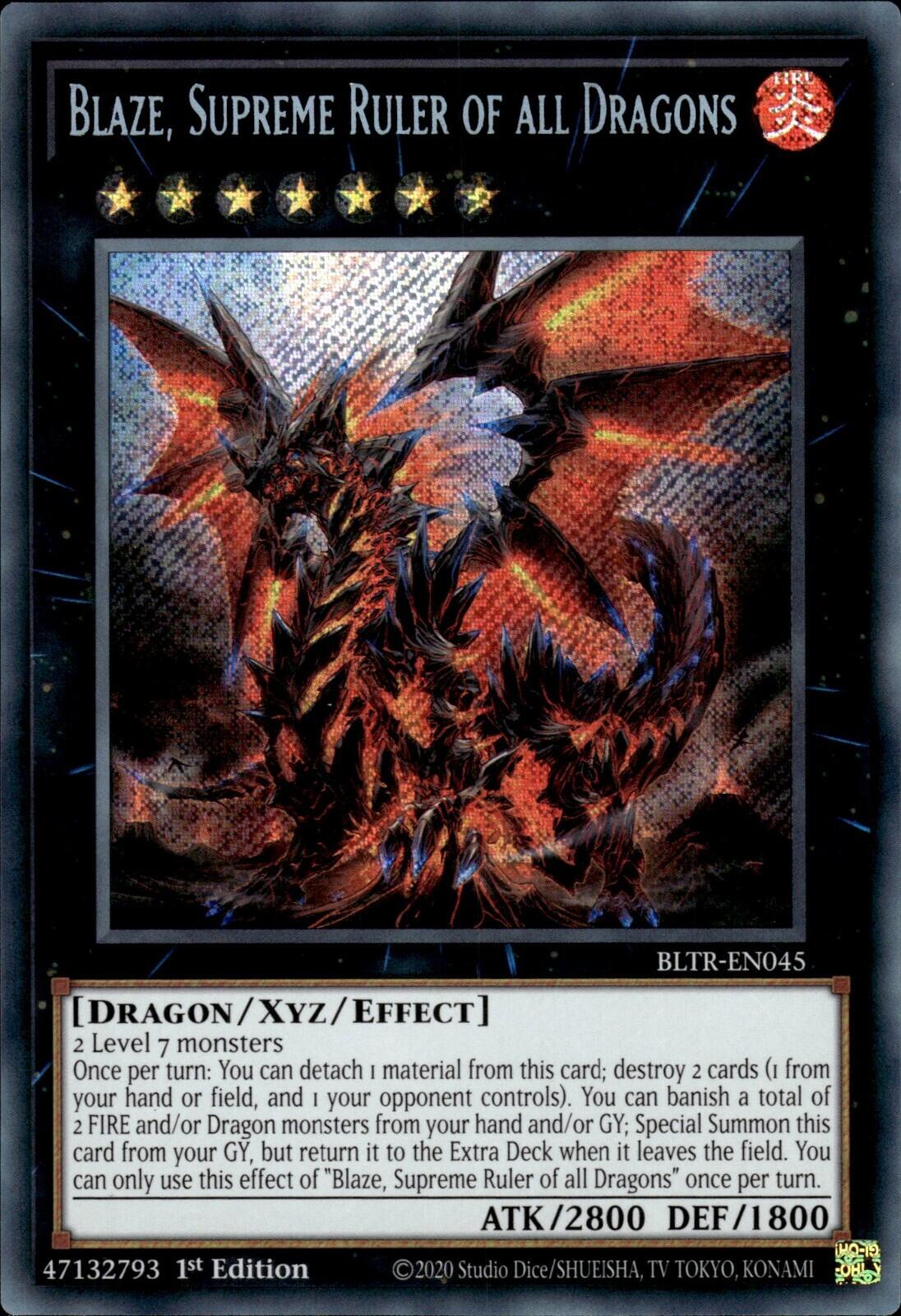 Blaze, Supreme Ruler of all Dragons [BLTR-EN045] Secret Rare | The CG Realm