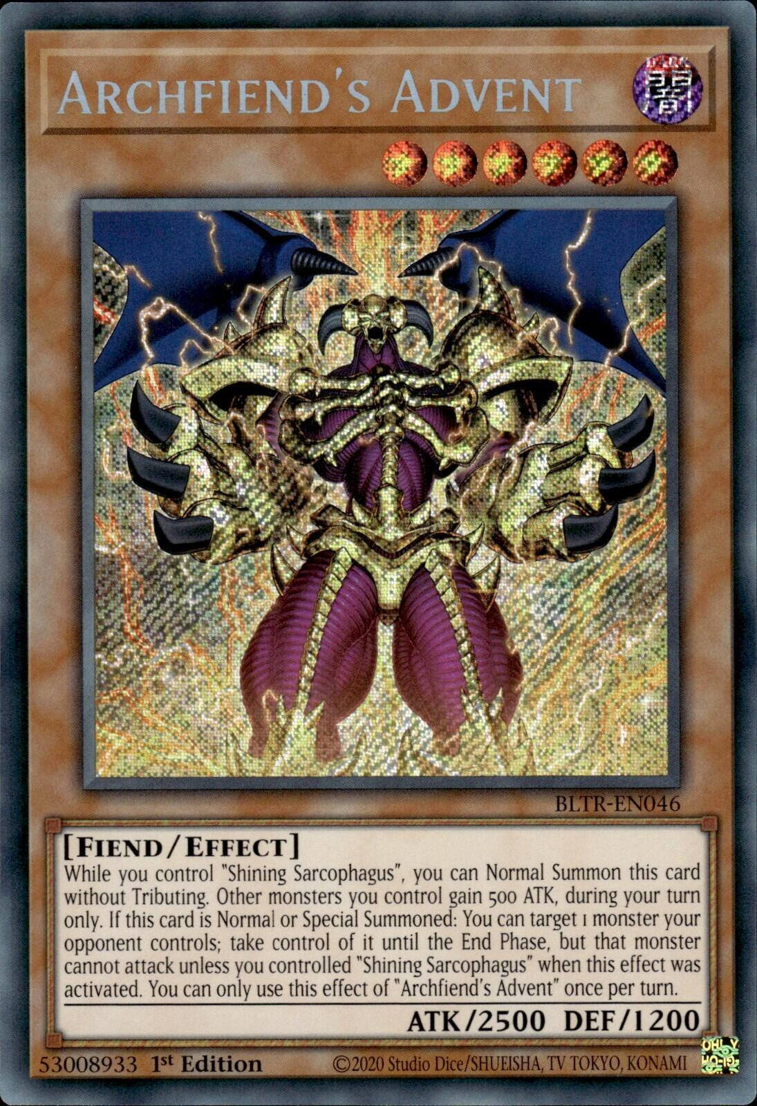 Archfiend's Advent [BLTR-EN046] Secret Rare | The CG Realm