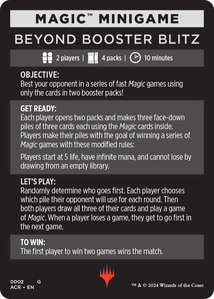 Beyond Booster Blitz (Magic Minigame) [Assassin's Creed Minigame] | The CG Realm