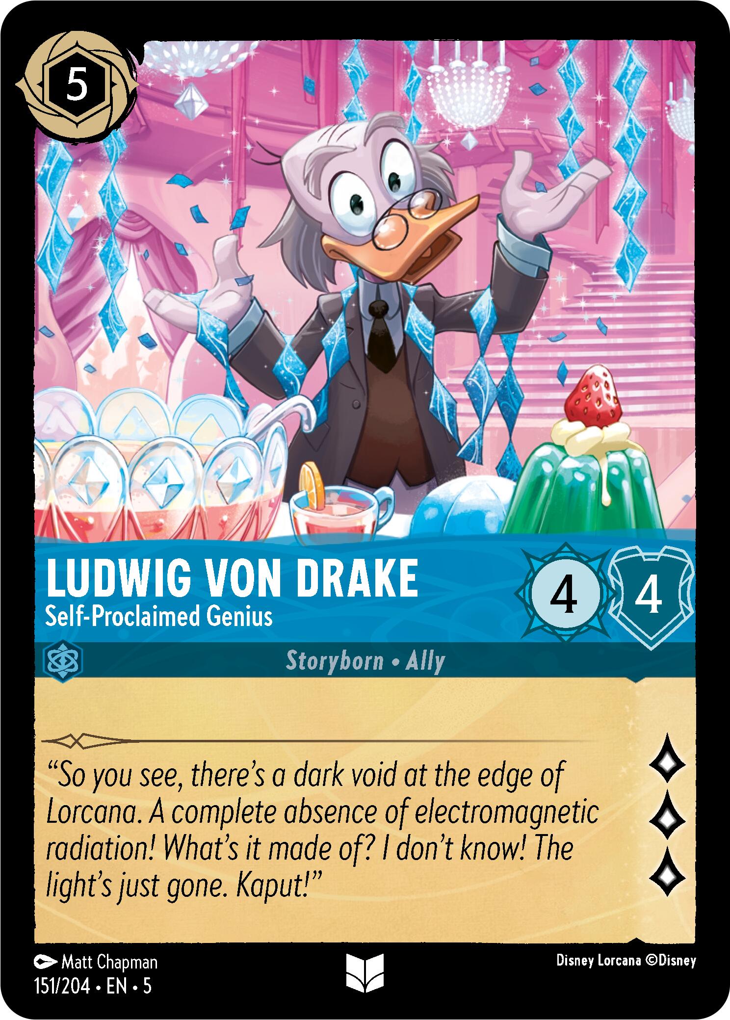 Ludwig Von Drake - Self-Proclaimed Genius (151/204) [Shimmering Skies] | The CG Realm