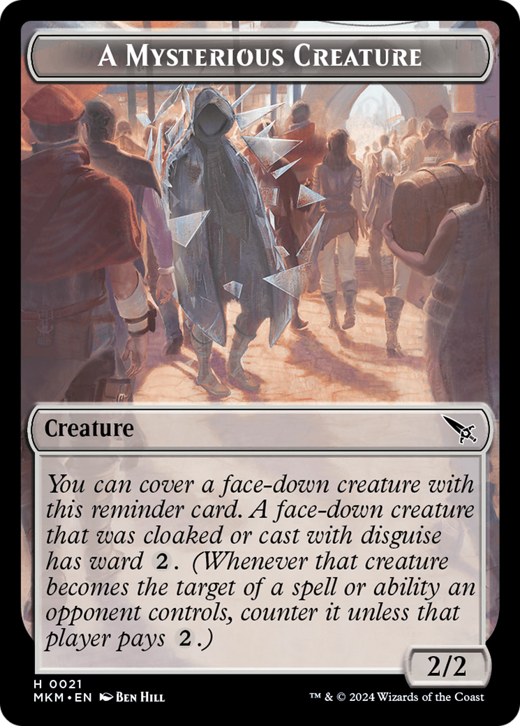 Assassin // A Mysterious Creature Double-Sided Token (ACR-4 // 8) - Assassin's Creed Tokens Foil
