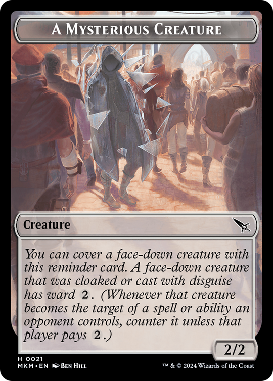 Assassin // A Mysterious Creature Double-Sided Token (ACR-4 // 8) - Assassin's Creed Tokens Foil