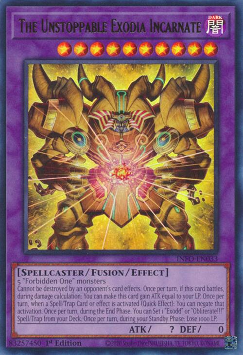 The Unstoppable Exodia Incarnate [INFO-EN033] Ultra Rare | The CG Realm