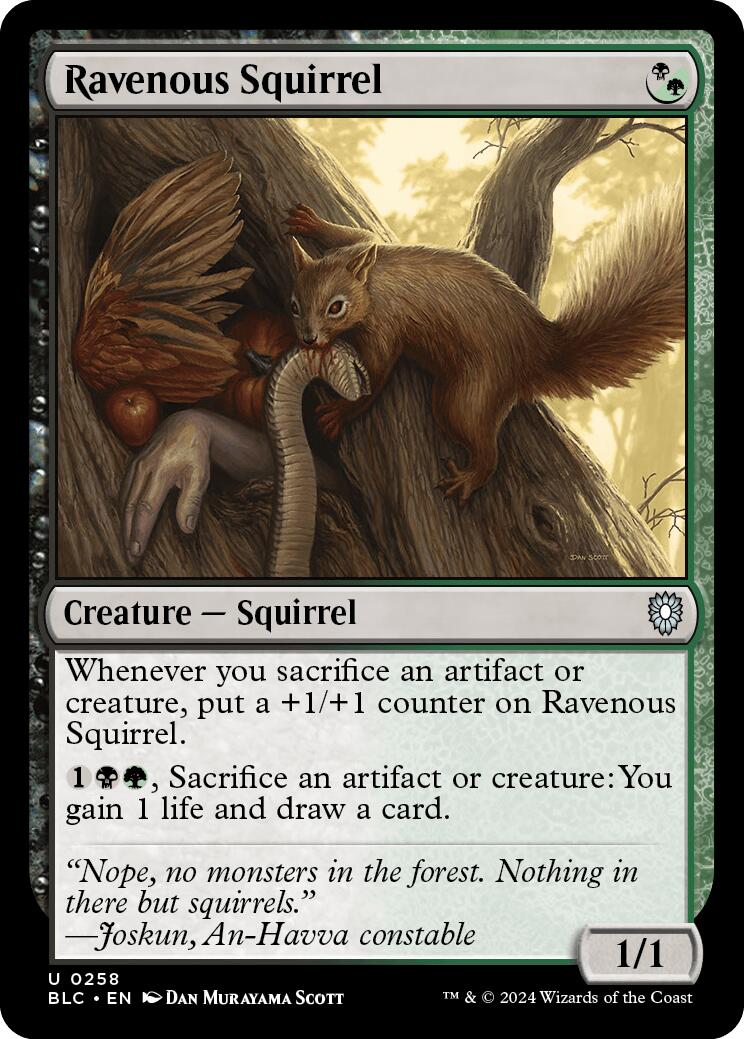Ravenous Squirrel [Bloomburrow Commander] | The CG Realm