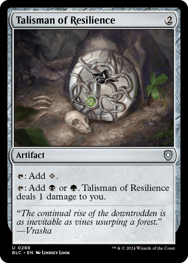 Talisman of Resilience [Bloomburrow Commander] | The CG Realm