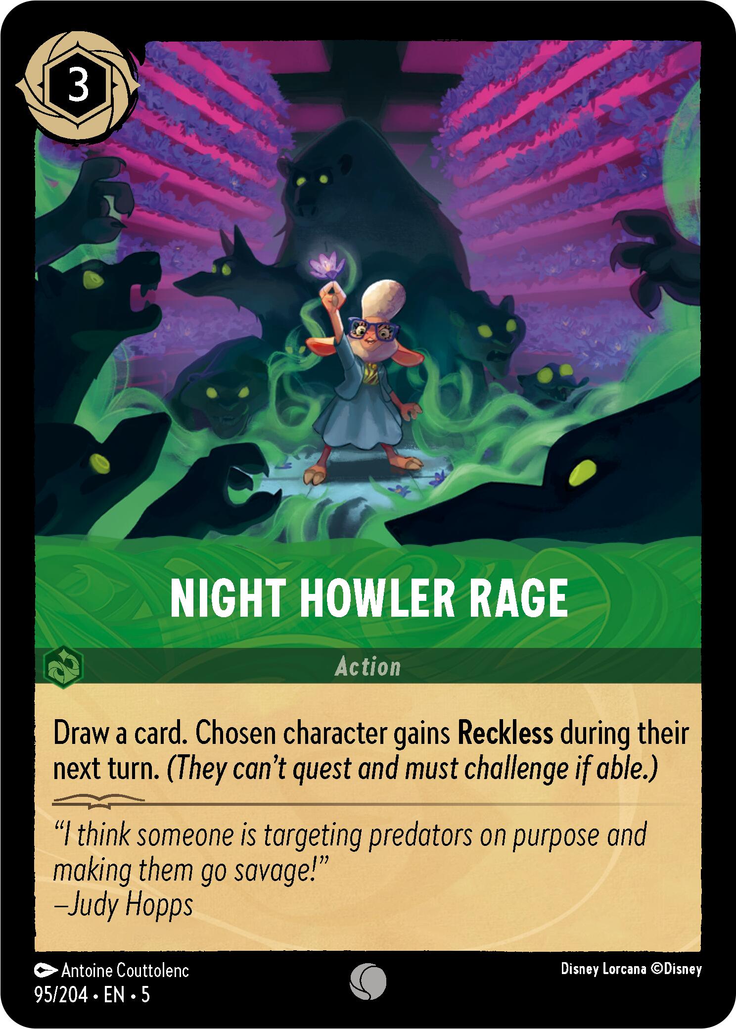 Night Howler Rage (95/204) [Shimmering Skies] | The CG Realm