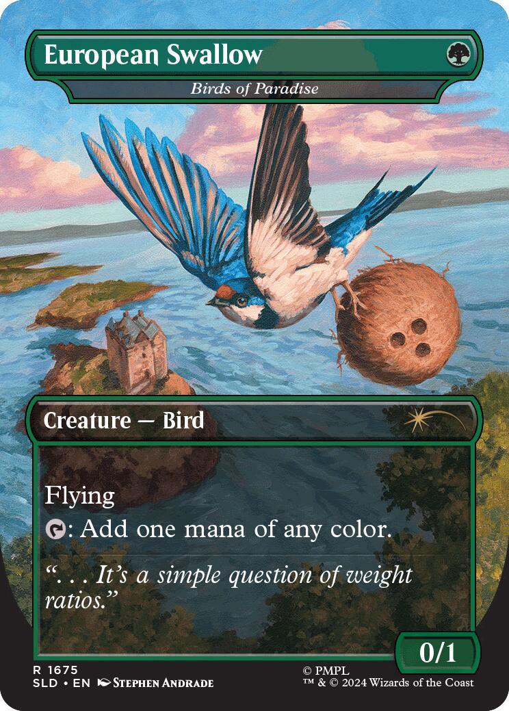 African Swallow - Birds of Paradise (SLD-1675) - Secret Lair Drop / African Swallow (Borderless)