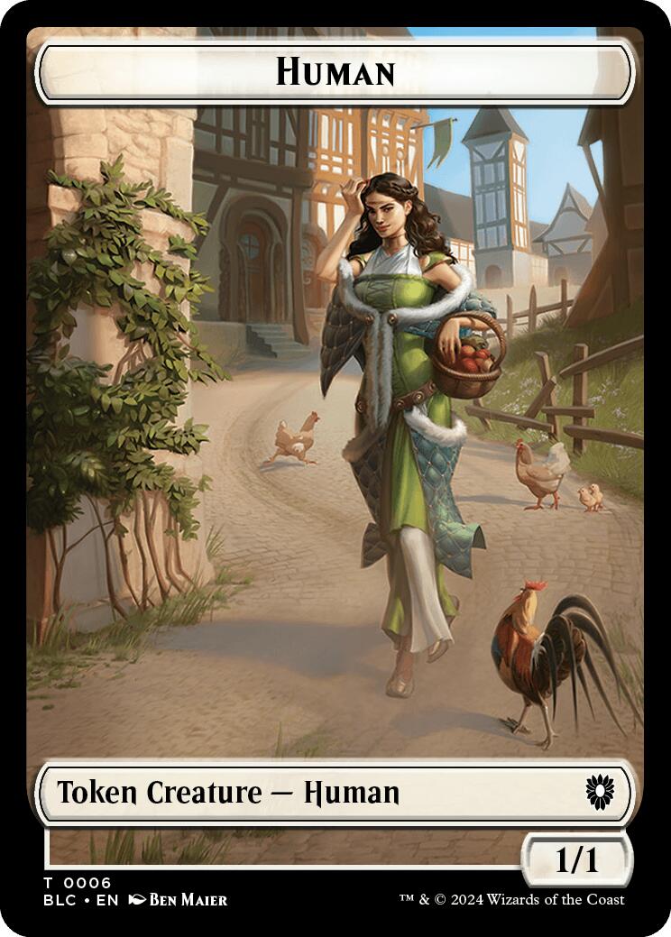 Human // Soldier Double-Sided Token [Bloomburrow Commander Tokens] | The CG Realm