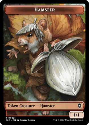 Hamster // City's Blessing Double-Sided Token (BLC-22 // 40) - Commander: Bloomburrow