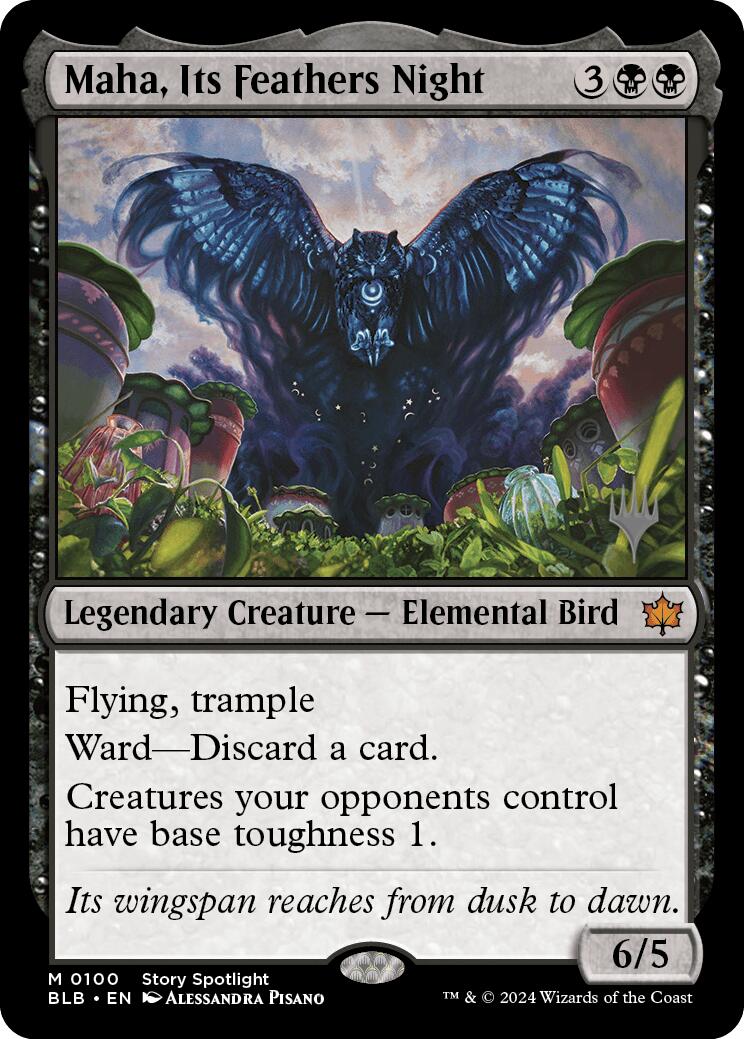 Maha, Its Feathers Night (Promo Pack) [Bloomburrow Promos] | The CG Realm