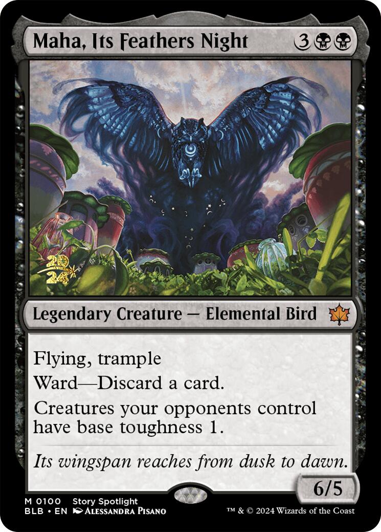 Maha, Its Feathers Night [Bloomburrow Prerelease Promos] | The CG Realm