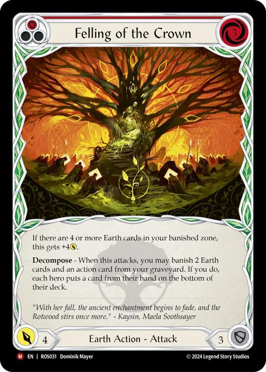 Felling of the Crown [ROS031] (Rosetta)  Rainbow Foil | The CG Realm