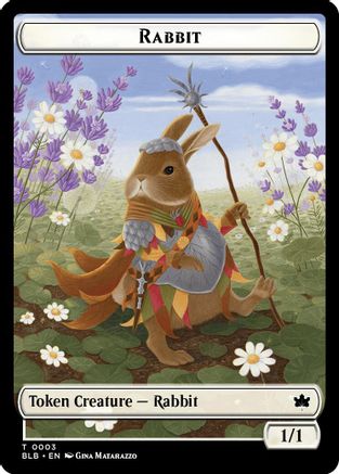 Rabbit // Flowerfoot Swordmaster Double-Sided Token (BLB-3 // 1) - Bloomburrow Foil