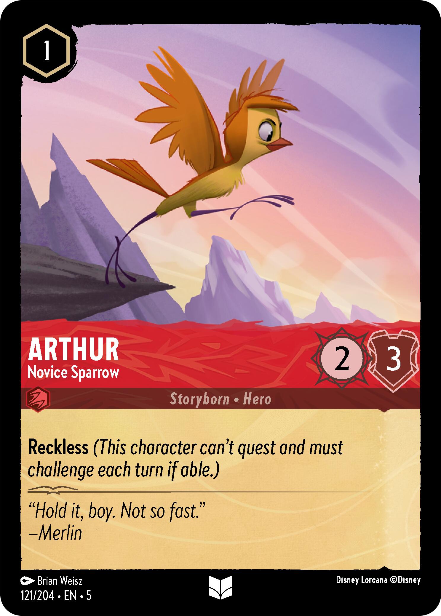 Arthur - Novice Sparrow (121/204) [Shimmering Skies] | The CG Realm