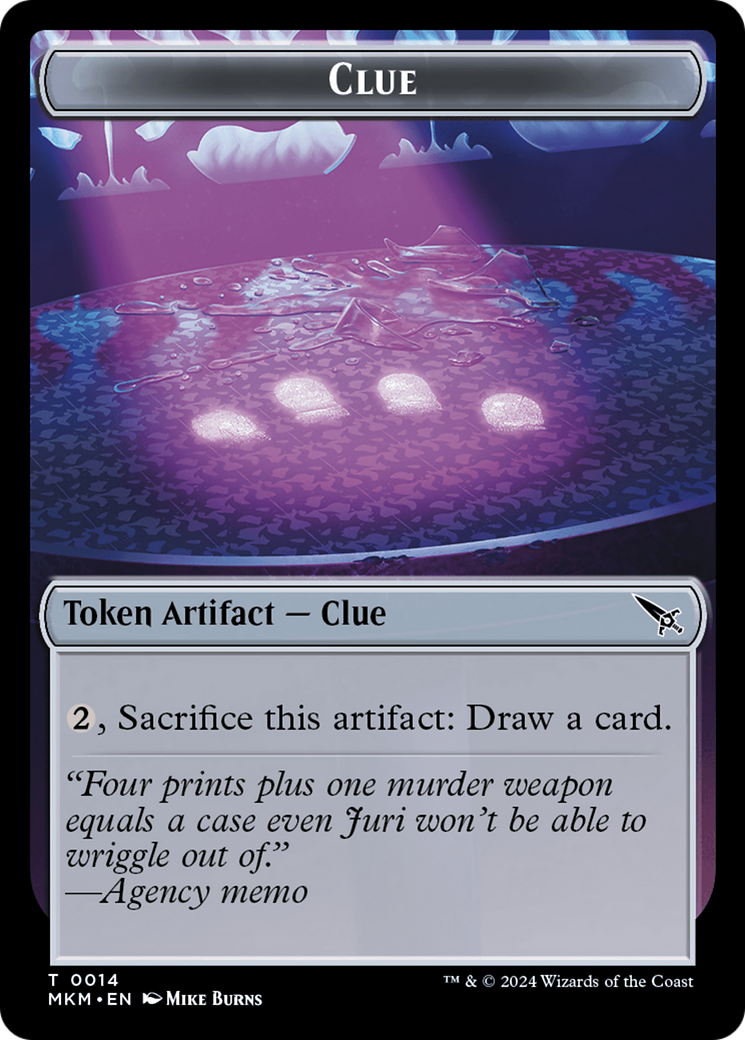 Clue (0014) // A 0041 Double-Sided Token [Murders at Karlov Manor Tokens] | The CG Realm