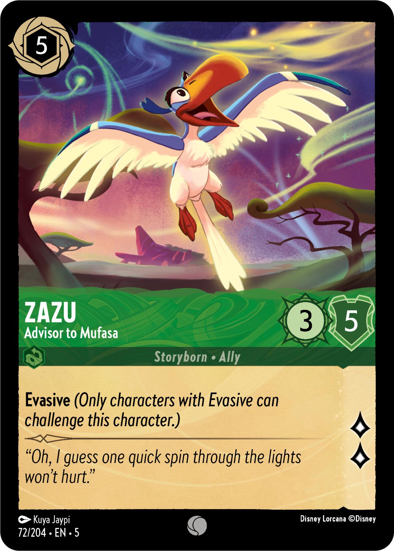 Zazu - Advisor to Mufasa (72/204) [Shimmering Skies] | The CG Realm