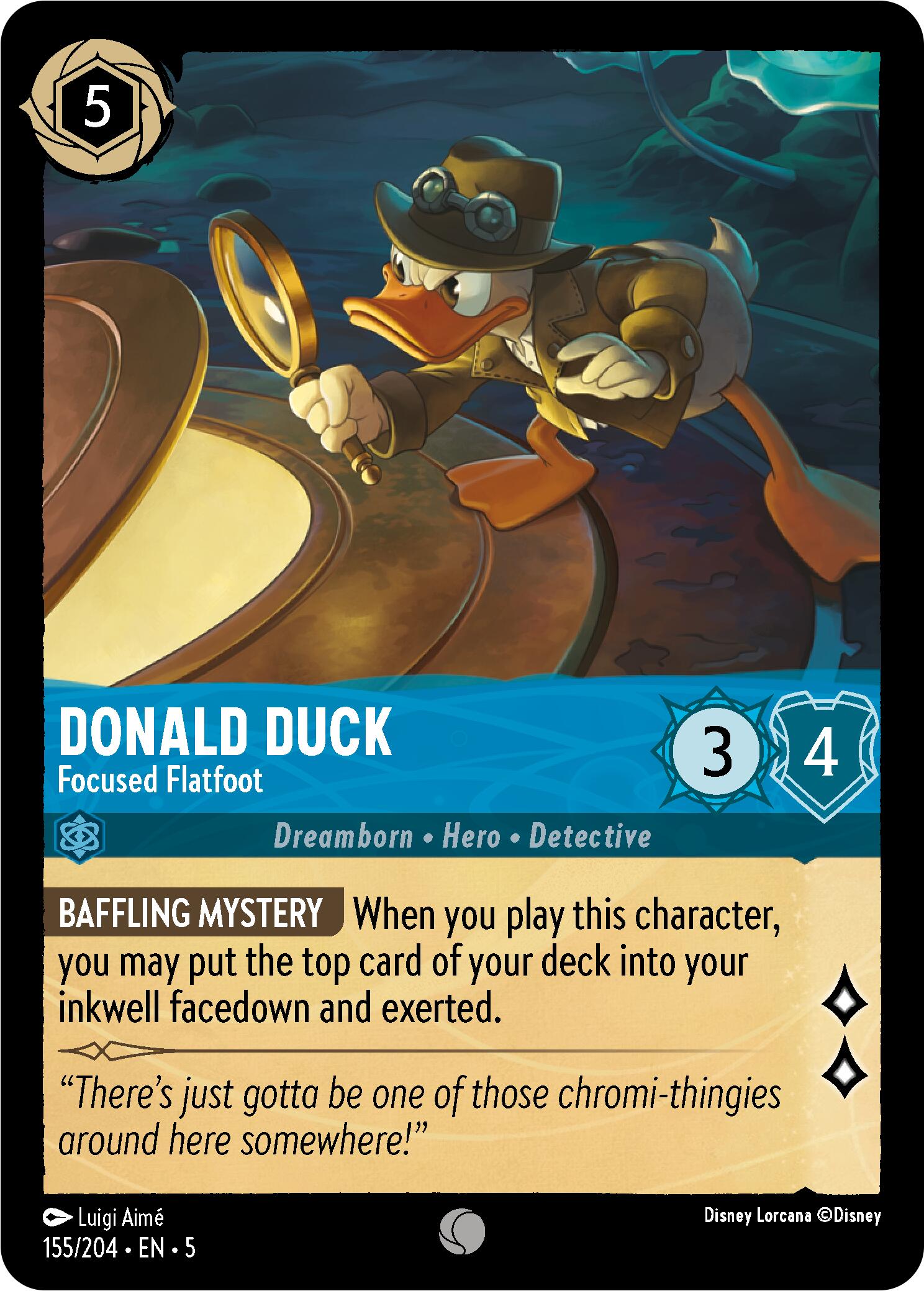 Donald Duck - Focused Flatfoot (155/204) [Shimmering Skies] | The CG Realm