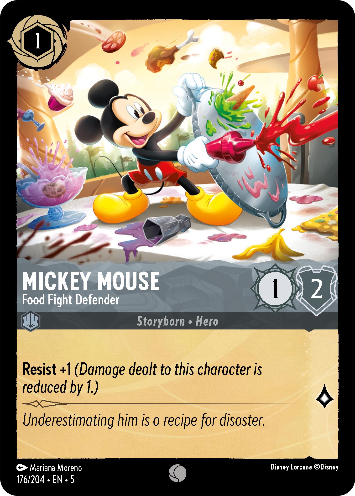 Mickey Mouse - Food Fight Defender (176/204) [Shimmering Skies] | The CG Realm