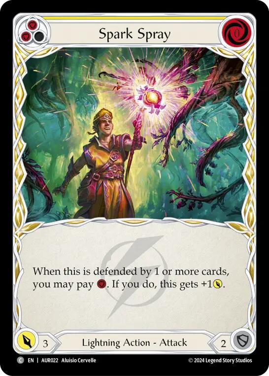 Spark Spray (Yellow) [AUR022] (1st Strike) | The CG Realm