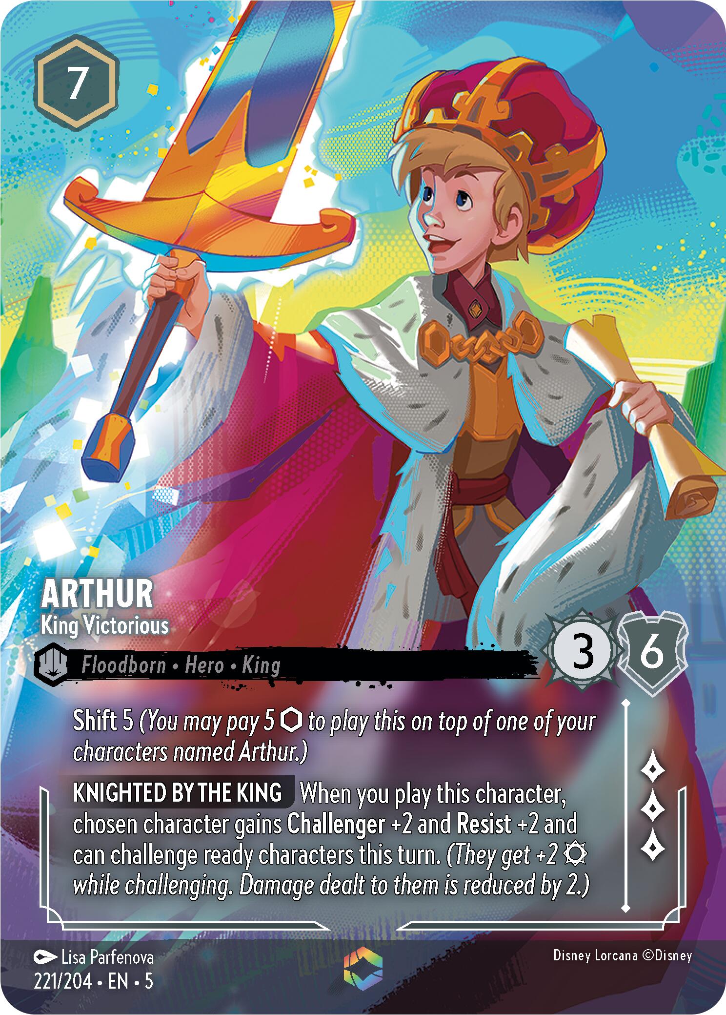 Arthur - King Victorious (Enchanted) (221/204) [Shimmering Skies] | The CG Realm