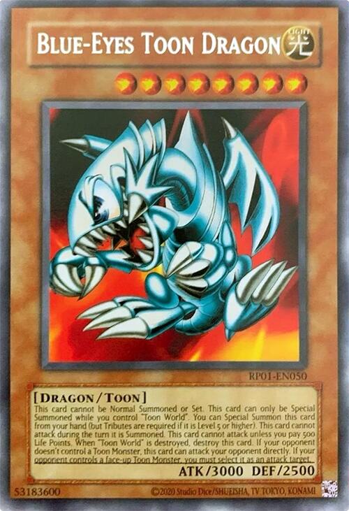Blue-Eyes Toon Dragon [RP01-EN050] Rare | The CG Realm