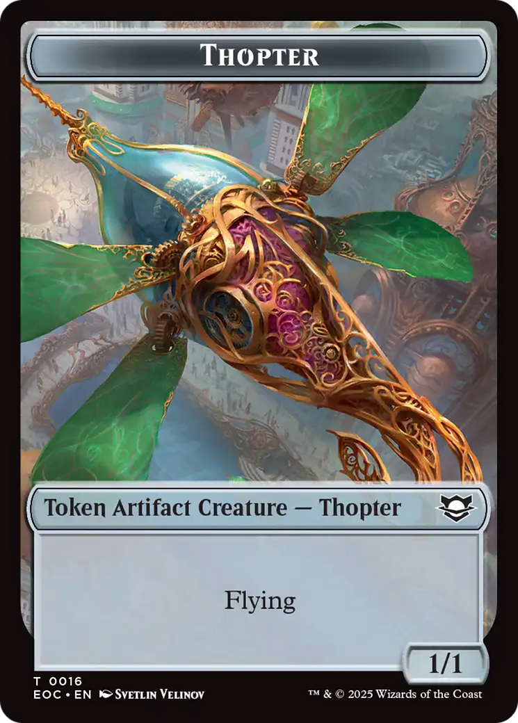 Thopter // Beast (0006) Double-Sided Token (EOC-16 // 6) - Commander: Edge of Eternities Foil