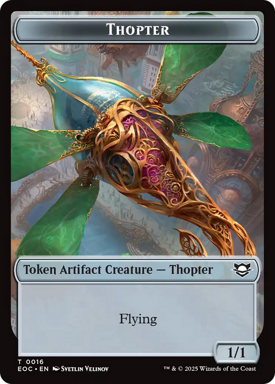 Thopter // Beast (0006) Double-Sided Token (EOC-16 // 6) - Commander: Edge of Eternities Foil