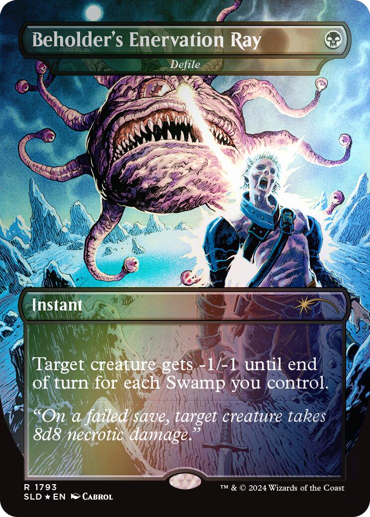 Beholder's Enervation Ray - Defile (Rainbow Foil) [Secret Lair Drop Series] | The CG Realm