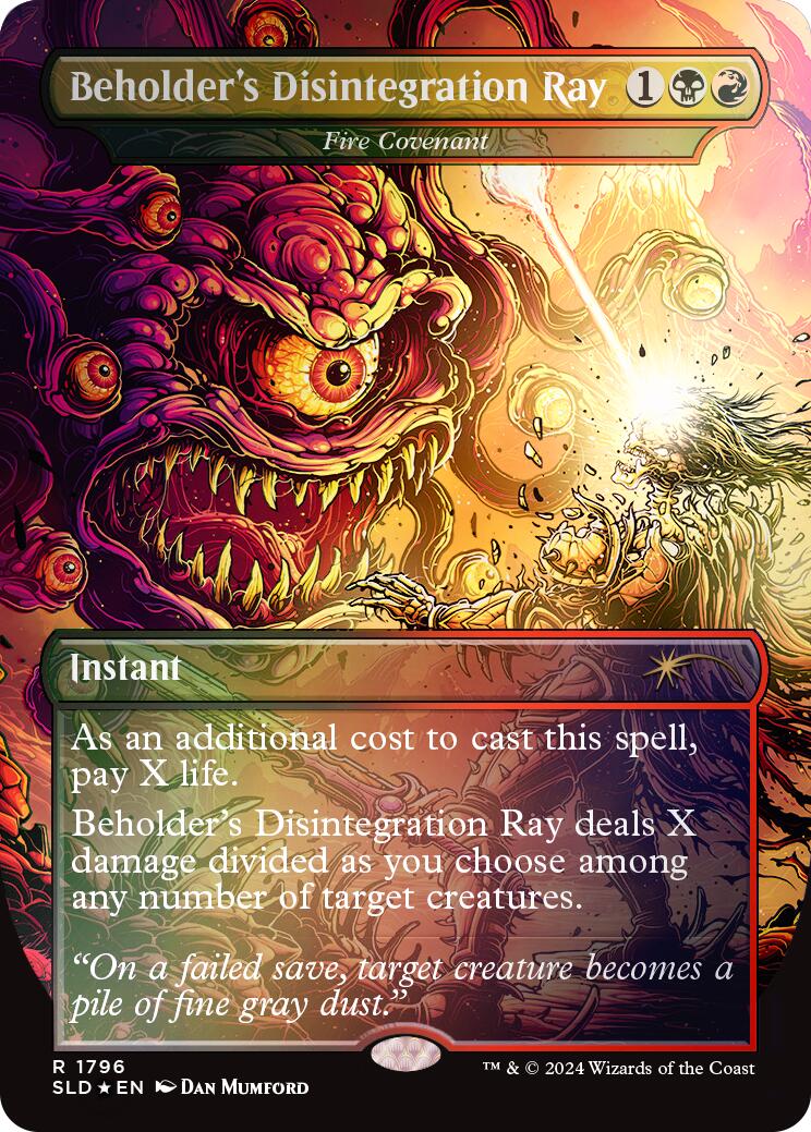 Beholder's Disintegration Ray - Fire Covenant (Rainbow Foil) [Secret Lair Drop Series] | The CG Realm