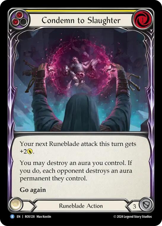 Condemn to Slaughter (Yellow) [ROS128] (Rosetta)  Rainbow Foil | The CG Realm