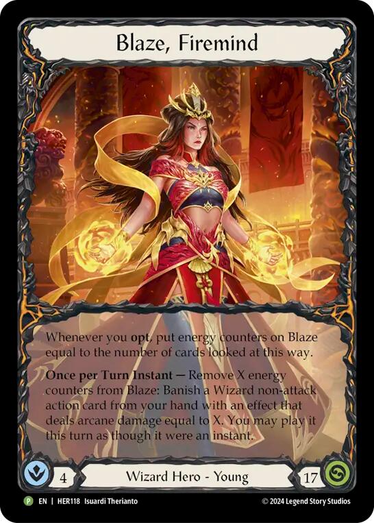 Blaze, Firemind [HER118] (Promo)  Cold Foil | The CG Realm