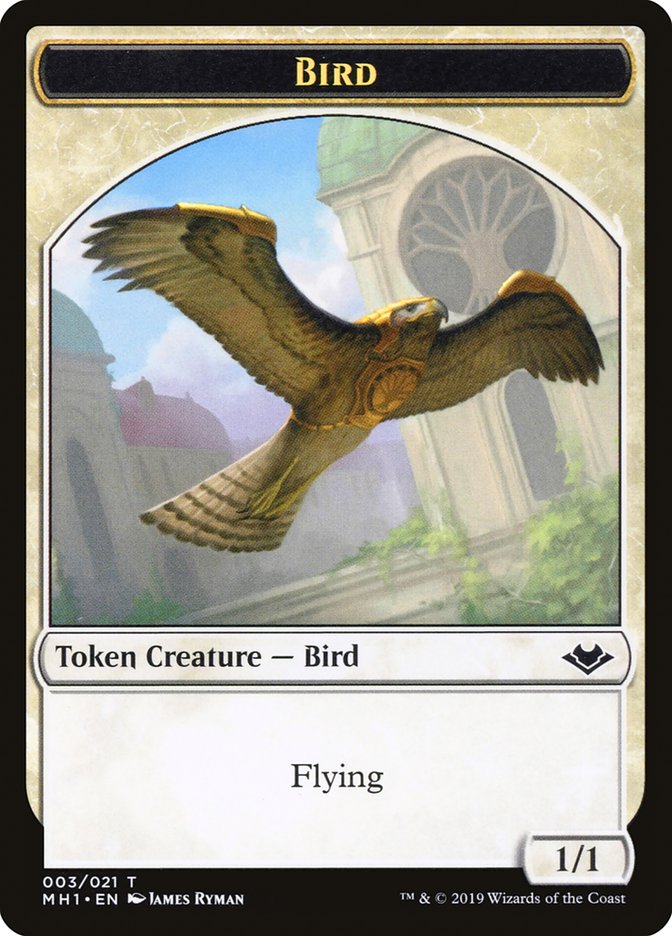 Bird // Emblem - Serra the Benevolent Double-Sided Token (MH1-3 // 20) - Modern Horizons