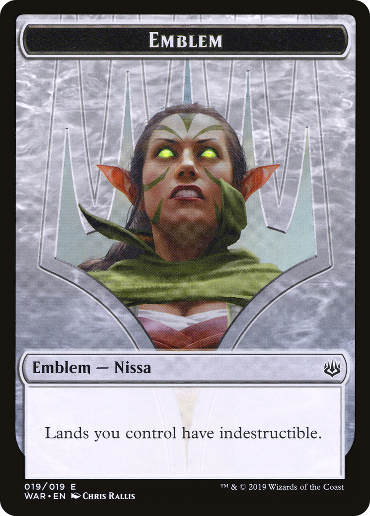 Emblem - Nissa, Who Shakes the World (WAR-019) - War of the Spark Tokens